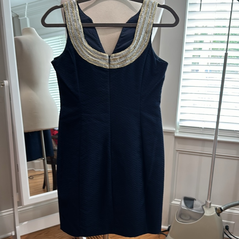 Just TaylorSz 4P Navy with metallic thread back zip never worn. EUC - Picture 4 of 8